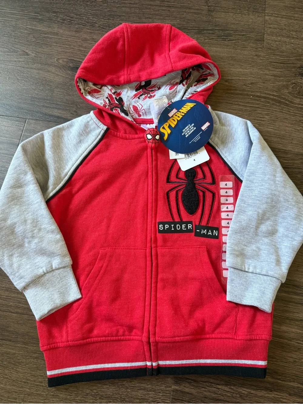 Spider man character kids jacket
